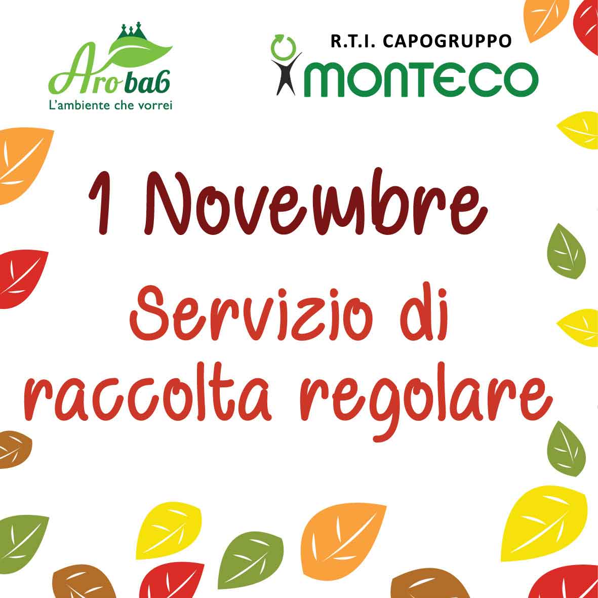 ARO BA6: Servizio regolare in occasione della festività del 1° novembre ARO BA6: Servizio regolare in occasione della festività del 1° novembre